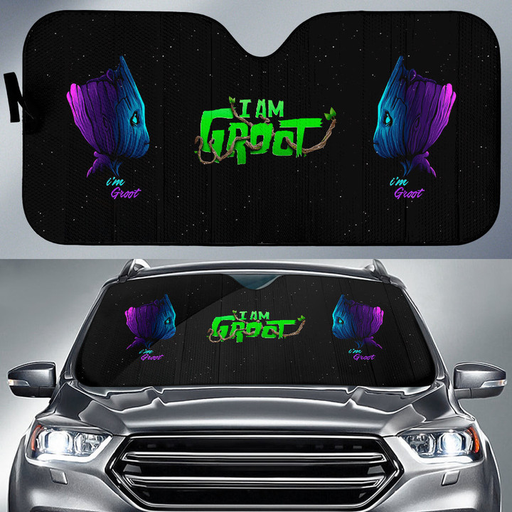 I Am Groot Car Sun Shade Movie Car Accessories Custom For Fans AA22120502