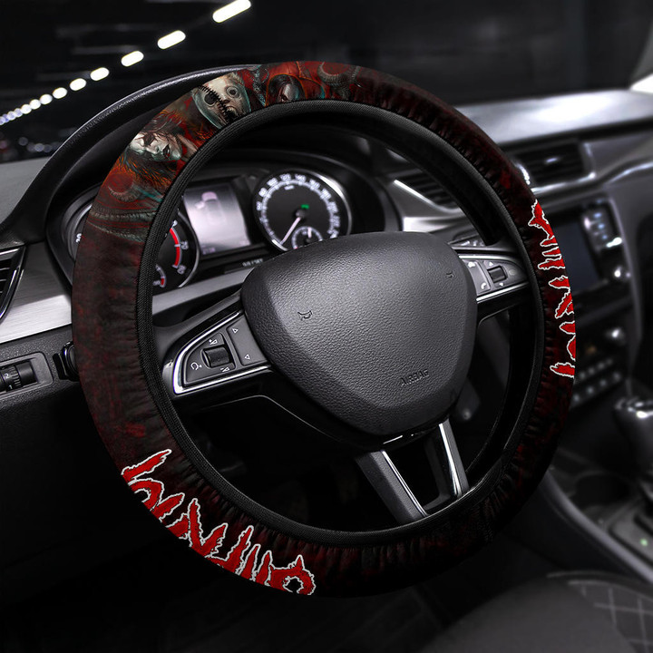 Slipknot Heavy Metal Band Steering Wheel Cover Music Band Car Accessories Custom For Fans AA22120702