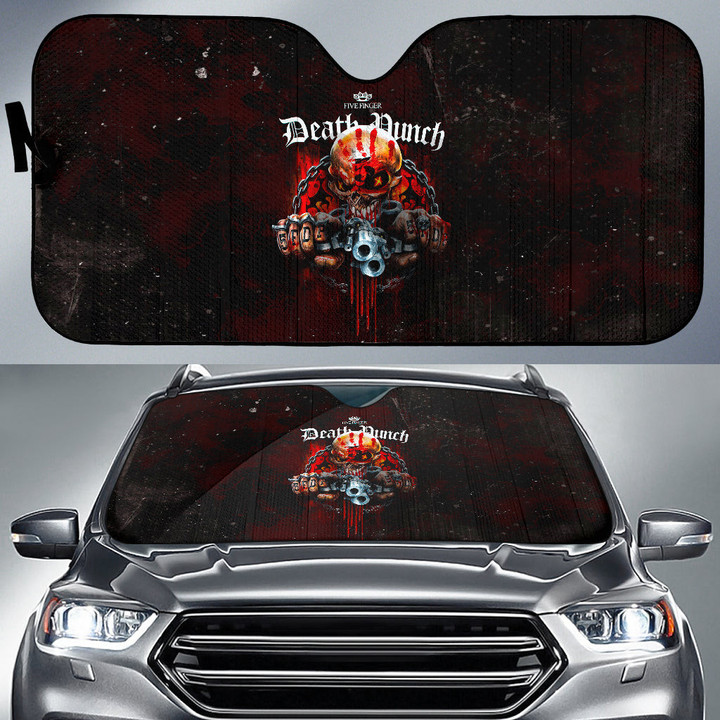 Five Finger Death Punch FFDP Heavy Metal Band Car Sun Shade Music Band Car Accessories Custom For Fans AA22120901