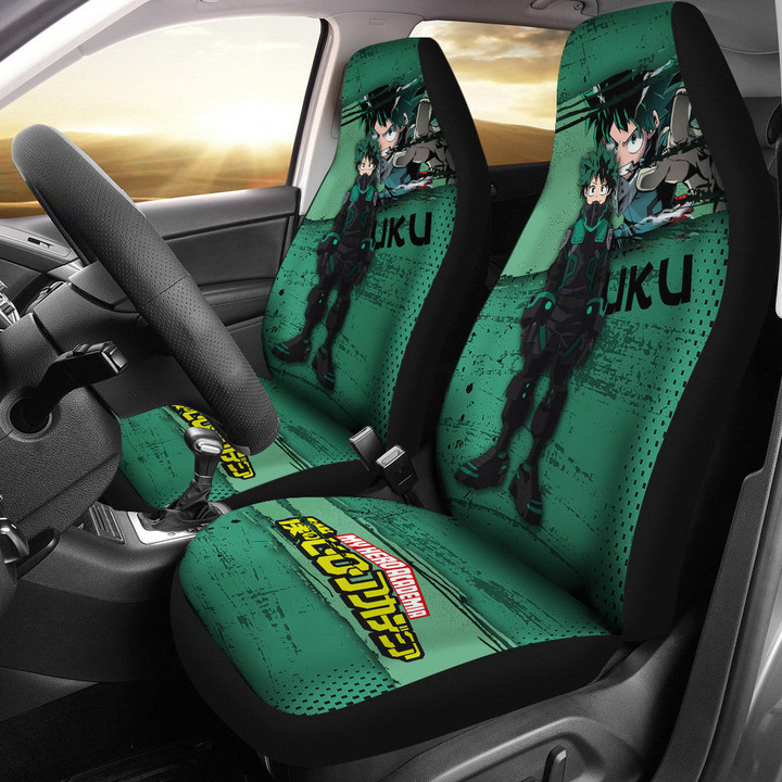 Midoriya Izuku My Hero Academia Car Seat Covers Anime Car Accessories Custom For Fans AA22121501