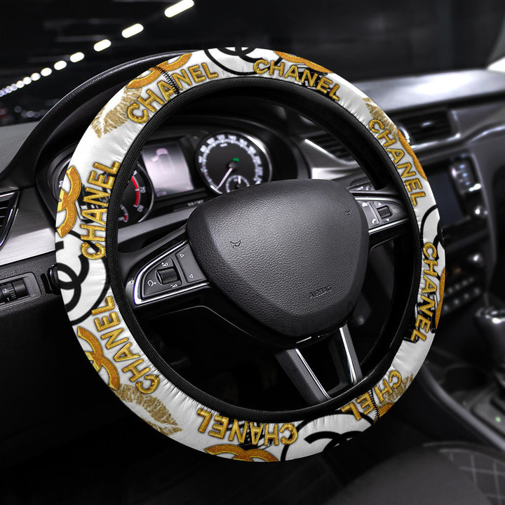 Chanel Symbol Steering Wheel Cover Fashion Car Accessories Custom For Fans AA22122303