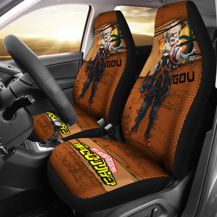Bakugo Katsuki My Hero Academia Car Seat Covers Anime Car Accessories Custom For Fans AA22121503