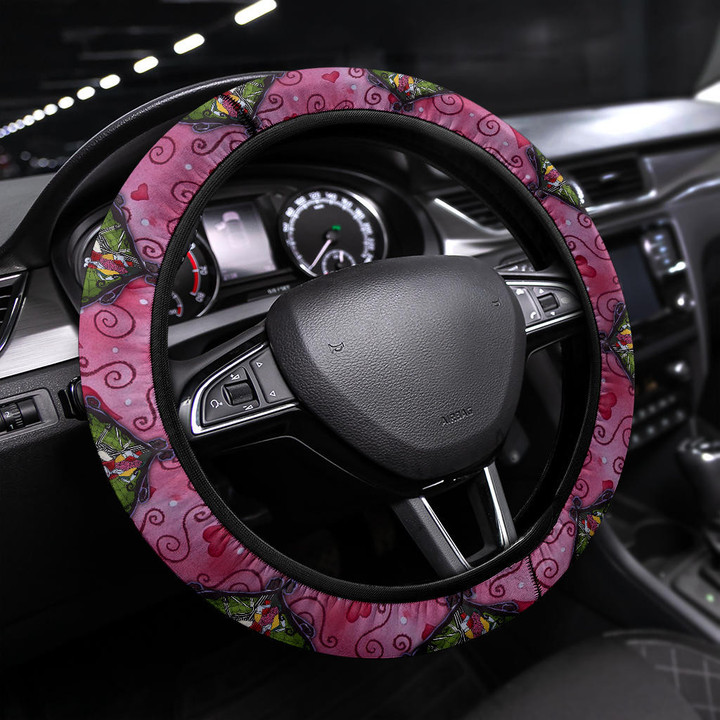 Jack And Sally Valentine Nightmare Before Christmas Steering Wheel Cover Cartoon Car Accessories Custom For Fans AA22121604