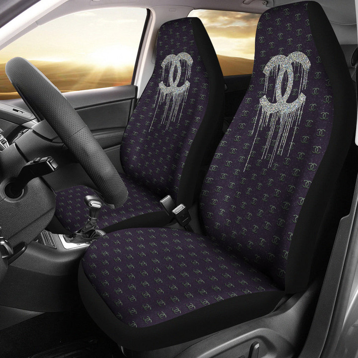 Chanel Symbol Car Seat Covers Fashion Car Accessories Custom For Fans AA22122301