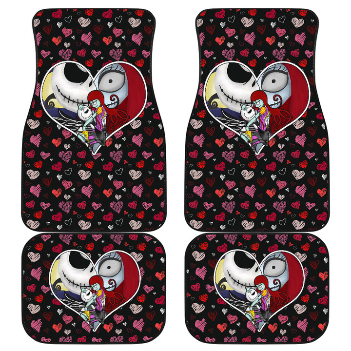 Jack And Sally Valentine Nightmare Before Christmas Car Floor Mats Cartoon Car Accessories Custom For Fans AA22121602