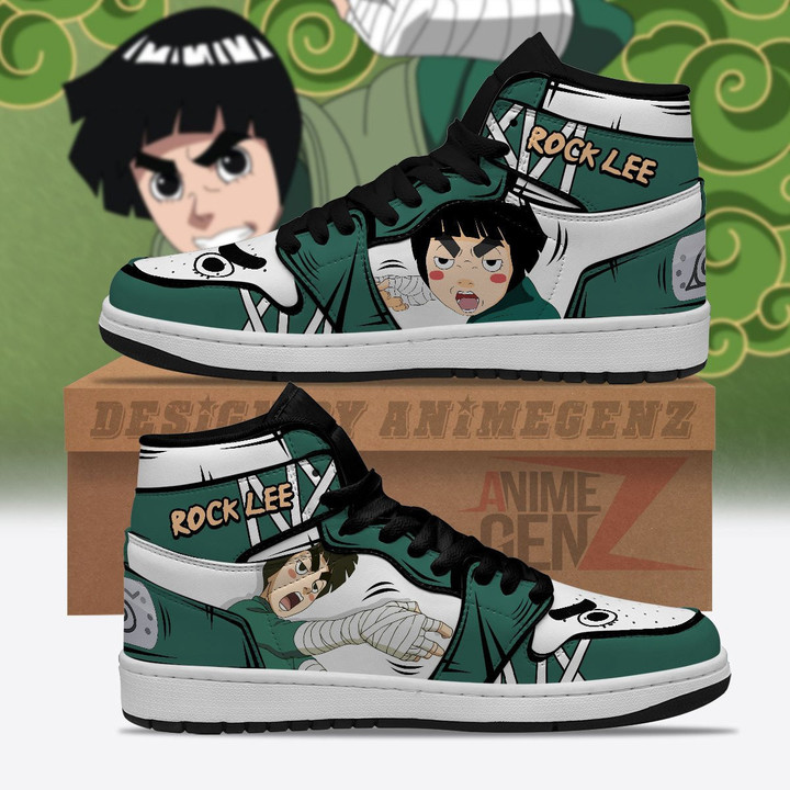 Naruto Anime JD Sneakers Rock Lee Custom Anime Shoes