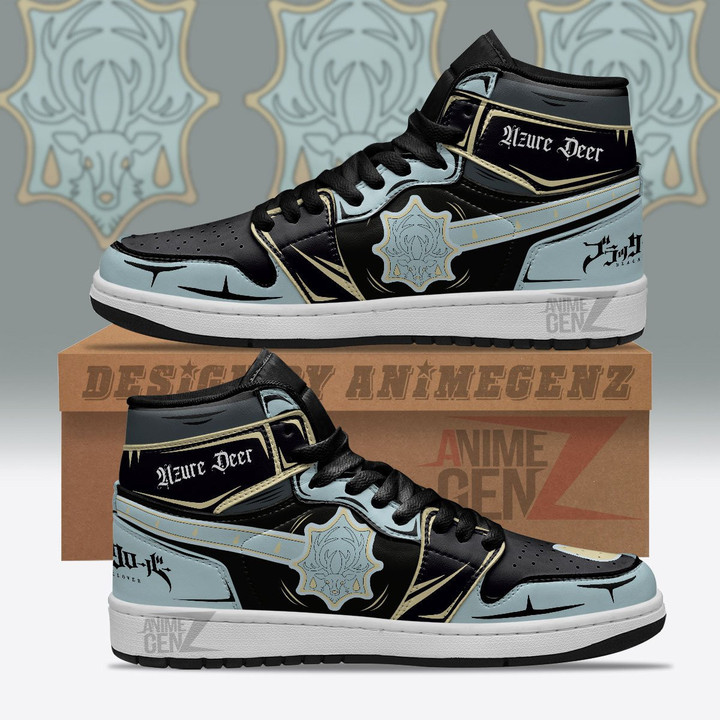 Azure Deer JD Sneakers Black Clover Custom Anime Shoes