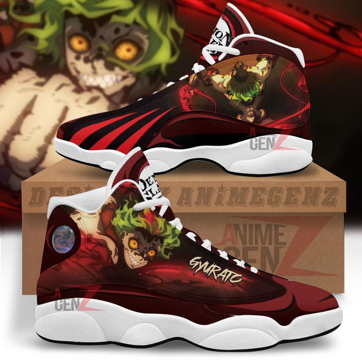 Demon Slayers Gyutaro Air Jordan 13 Custom Anime Shoes
