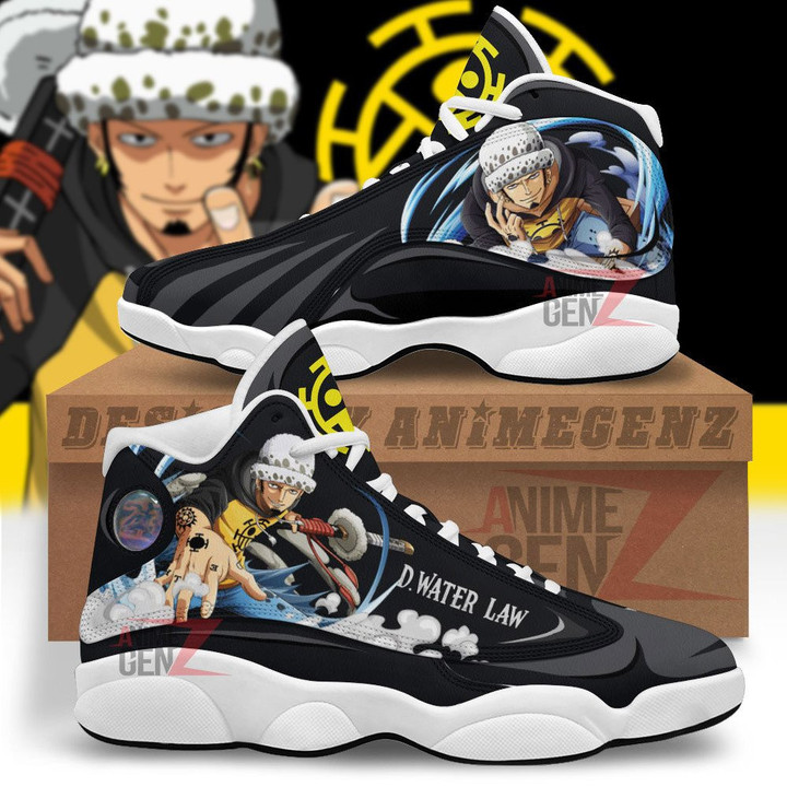 One Piece Water Law Air Jordan 13 Sneakers Custom Anime Shoes