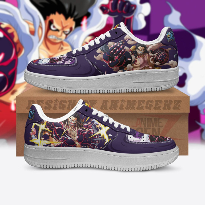 One Piece Luffy Gear 4 Air Sneakers Custom Anime Shoes