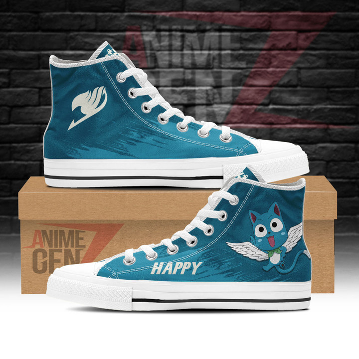 Fairy Tail Happy High Top Shoes Custom Anime Sneakers