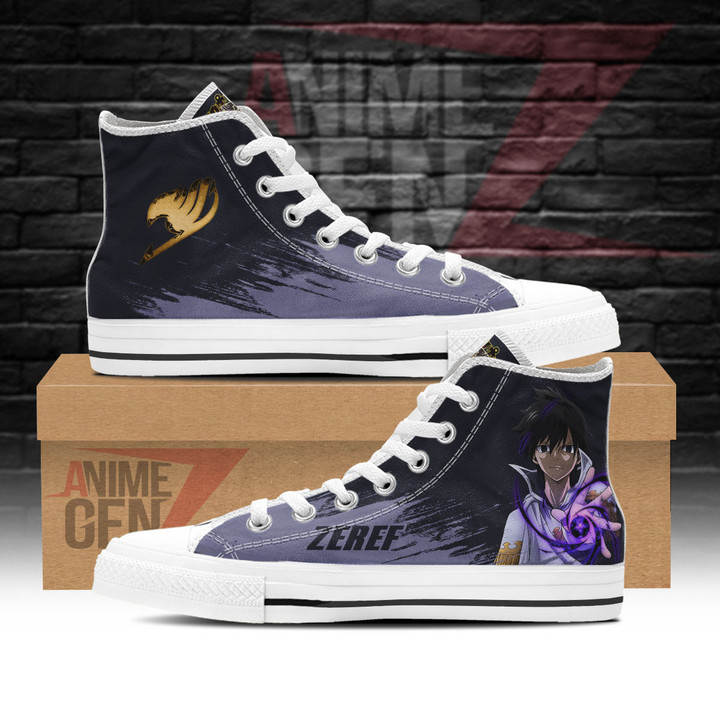 Fairy Tail Zeref Dragnee High Top Shoes Custom Anime Sneakers