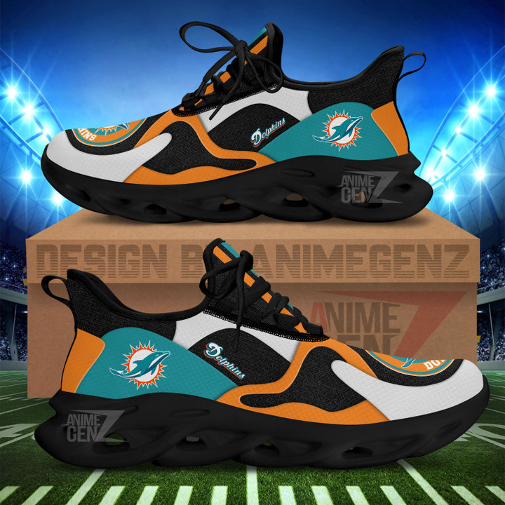 Miami Dolphins Clunky Sneakers NFL Custom Sport Shoes