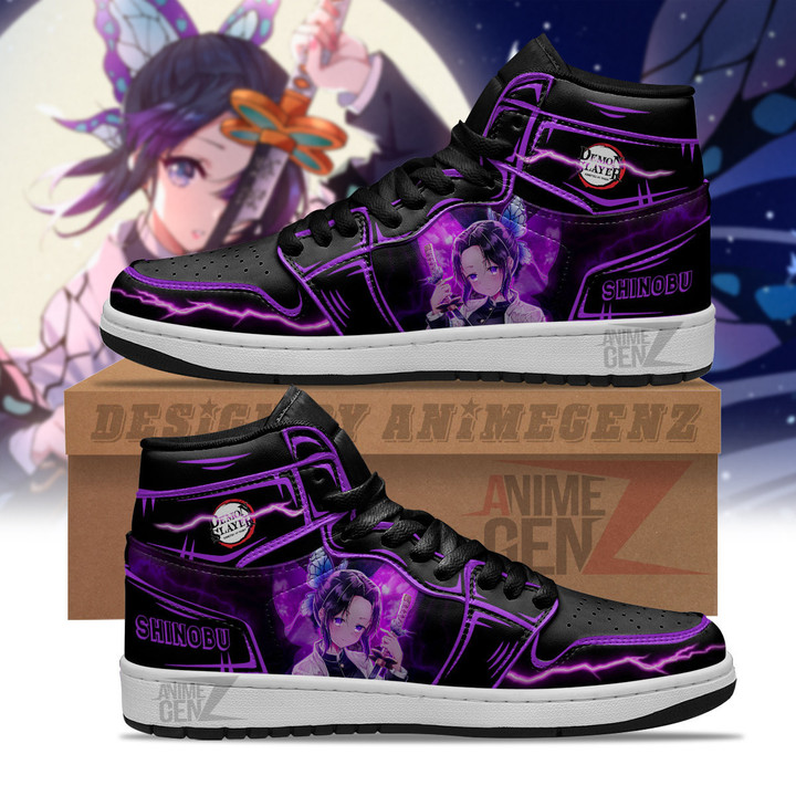 Demon Slayer Shinobu JD Sneakers Black Cool Style Custom Anime Shoes