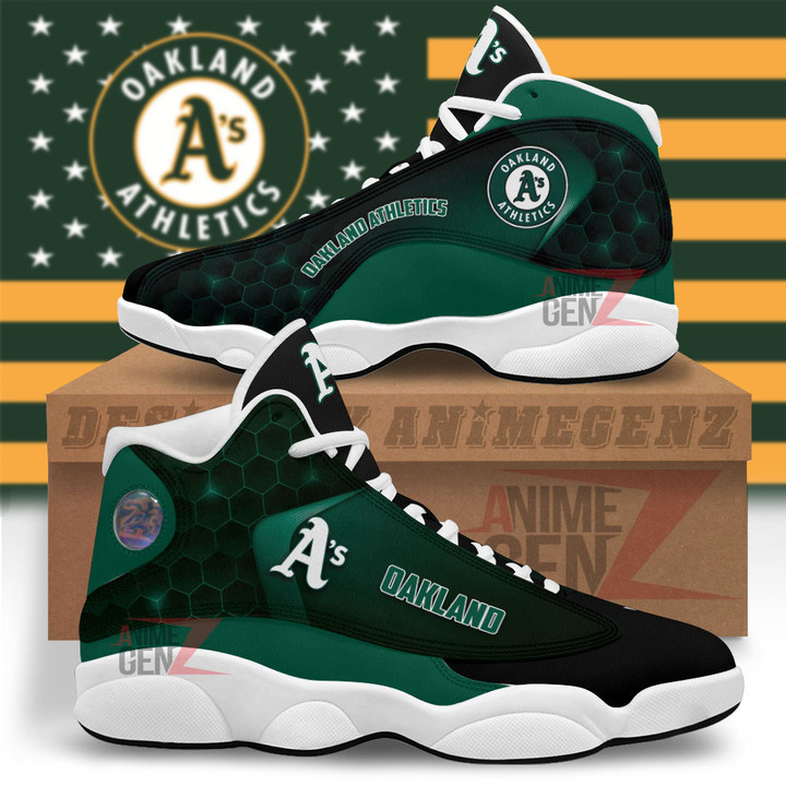 Oakland Athletics Air Jordan 13 Sneakers MLB Custom Sports Shoes