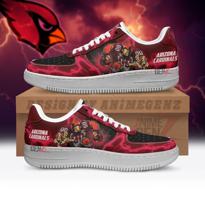 Arizona Cardinal Air Sneakers Mascot Thunder Style Custom NFL Sport Shoes