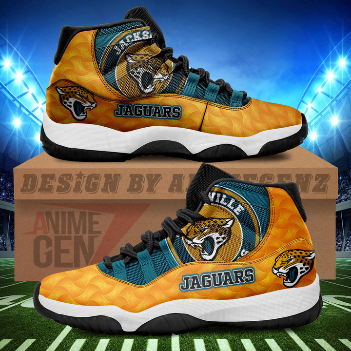 Jacksonville Jaguars Air Jordan 11 Sneakers NFL Custom Sport Shoes