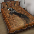 Black Horse Quilt Bedding Set