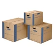 [SET OF 2] - Bankers Box SmoothMove Prime Large Moving/Storage Boxes, Kraft (25" x 18 1/4" x 19", 6 ct.)