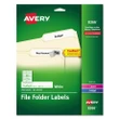 [SET OF 2] - Avery Permanent TrueBlock File Folder Labels With Sure Feed Technology, 0.66 x 3.44, White, 30/Sheet, 25 Sheets/Pack