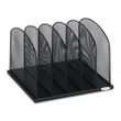 [SET OF 2] - Safco Products 5-Section Horizontal Mesh Desk Organizers, Black