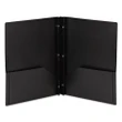 [SET OF 2] - Smead Poly Two-Pocket Folder with Fasteners, Letter, Black, 25ct.