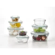 [SET OF 2] - Member's Mark 16-Piece Round Shape Glass Food Storage Set by Glasslock