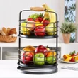 [SET OF 2] - Mesa 2-Tier Stand With Removable Baskets