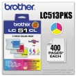 [SET OF 2] - Brother LC51 Ink Cartridge, Color (400 Page Yield, 3 pk.)