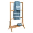 [SET OF 2] - Honey-Can-Do Natural Bamboo 3-Tier Towel Rack with Shelf