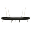 [SET OF 2] - Range Kleen Black Enameled Steel Oval Hanging Pot Rack, CW6000