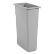 [SET OF 2] - Boardwalk Slim Jim Plastic Waste Container, Gray, 23 Gallons