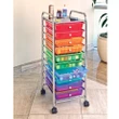 [SET OF 2] - Seville Classics 10 Drawer Cart, Multi-Color