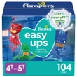 [SET OF 2] - Pampers Easy Ups Training Underwear For Boys, 4T-5T (37+ lbs.) 104 ct.