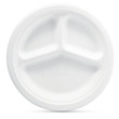[SET OF 3] - Chinet Classic White 10-3/8" Dinner Compartment Plates (165 ct.)