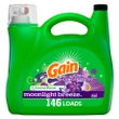[SET OF 3] - Gain Ultra Concentrated And AromaBoost Liquid Laundry Detergent, Moonlight Breeze (200 oz., 146 loads)