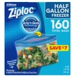 [SET OF 3] - Ziploc Half Gallon Freezer Bags (160 ct.)