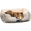 [SET OF 2] - Serta Perfect Sleeper Orthopedic Cuddler Pet Bed, 34" x 24", Gray