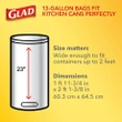 [SET OF 3] - Glad Tall Kitchen Drawstring Trash Bags, ForceFlexPlus, 13 Gallon White Trash Bag, Mediterranean Lavender (120 ct.)