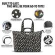 [SET OF 2] - Fit & Fresh The Foundry Collection All The Things XL Tote Bag, Black & White Dots