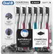 [SET OF 4] - Oral-B Charcoal Whitening Therapy Toothbrush, Soft, 6 ct./ set
