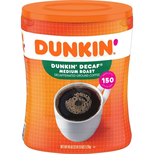[SET OF 3] - Dunkin' Donuts Decaffeinated Ground Coffee, Medium Roast (45 oz.)