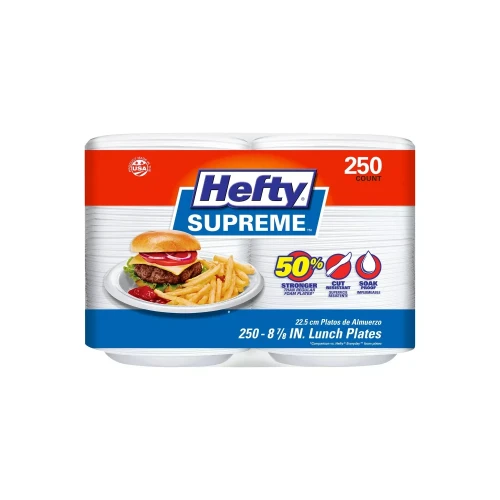 [SET OF 4] - Hefty Supreme 8 7/8" Foam Plates (250 ct./pk.)