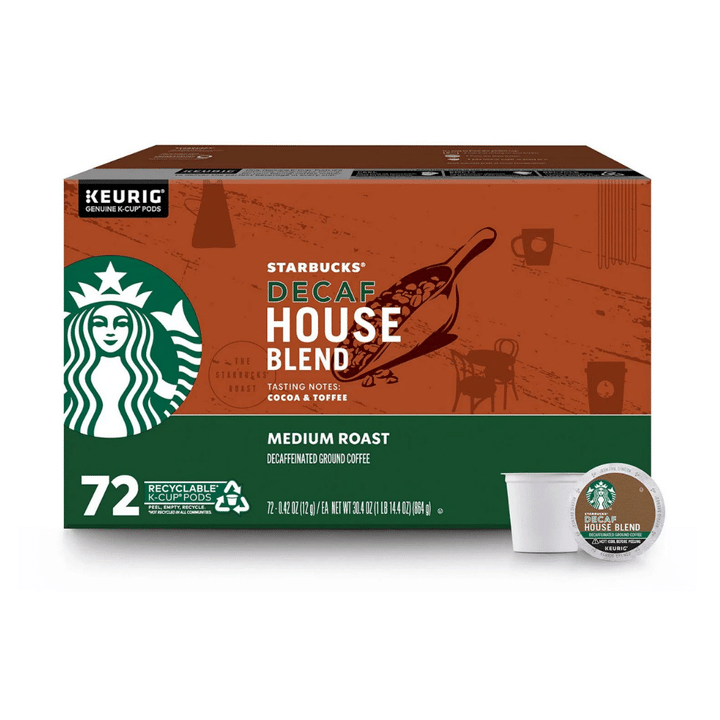 [SET OF 2] - Starbucks Decaf Medium Roast K-Cups, House Blend (72 ct.)