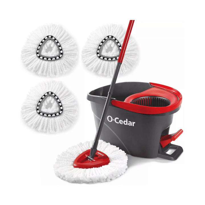 [SET OF 2] - O-Cedar Easy Wring Spin Mop & Bucket System With 3 Extra Refills