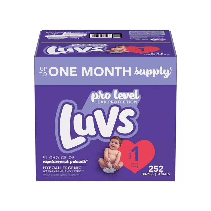[SET OF 2] - Luvs Pro Level Leak Protection Diapers Size 1. 252 Ct