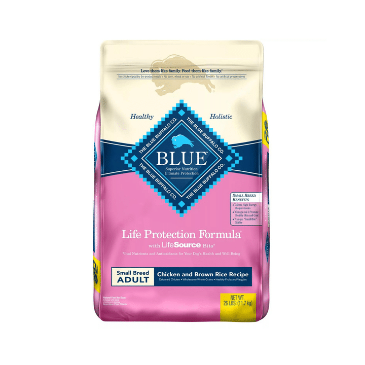 [SET OF 2] - Blue Buffalo Life Protection Formula, Adult Small Breed Dry Dog Food, Chicken & Brown Rice Recipe (26 lbs.)
