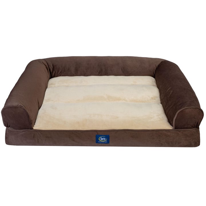 [SET OF 2] - Serta XL Round Bolster Couch Pet Bed 40x30 Inches