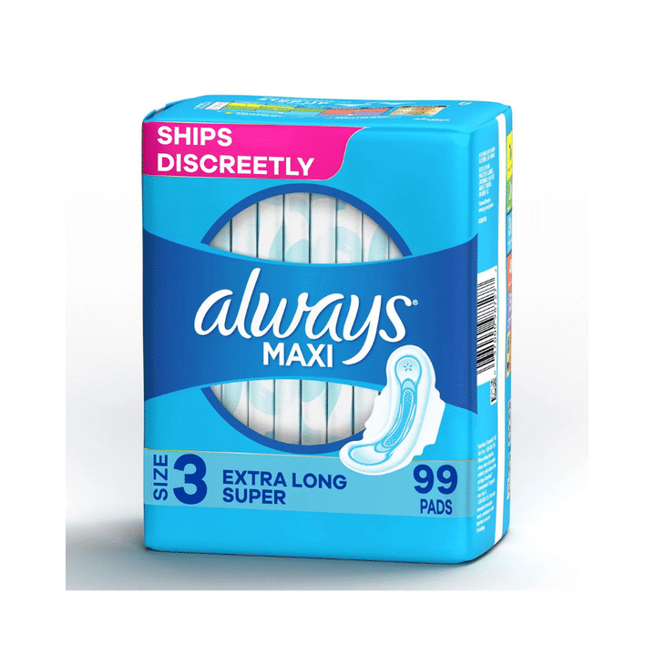 [SET OF 2] - Always Maxi My Fit Extra Long Super Pads With Wings, Unscented, Size 3 (99 ct.)