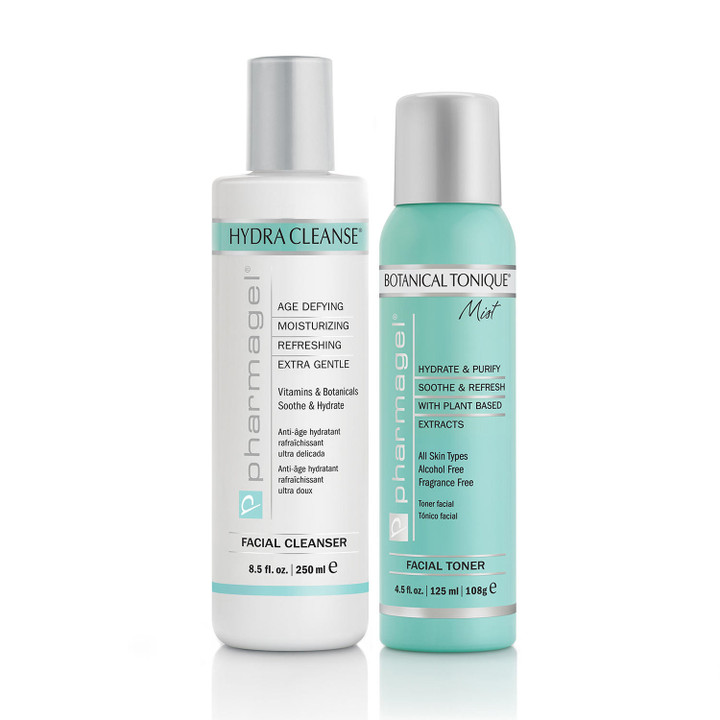 [SET OF 2] - Pharmagel Skin Cleanse, Hydra Cleanse + Botanical Tonique Mist Facial Toner